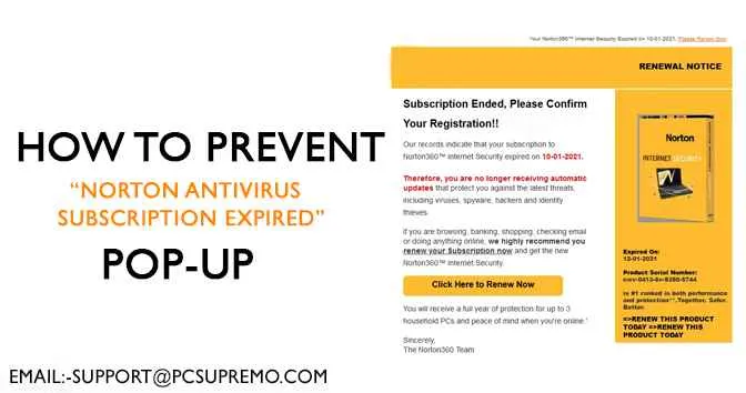 How to Prevent “Norton Antivirus Subscription Expired” Pop-up