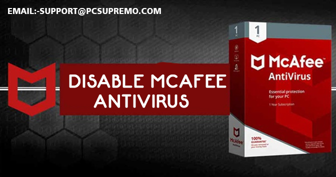 How to disable McAfee Antivirus on Windows 10