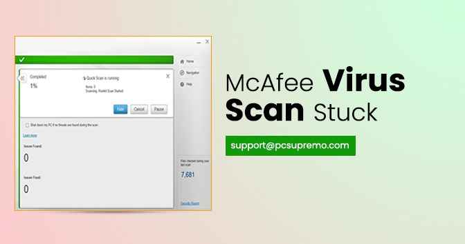 McAfee Virus Scan Stuck